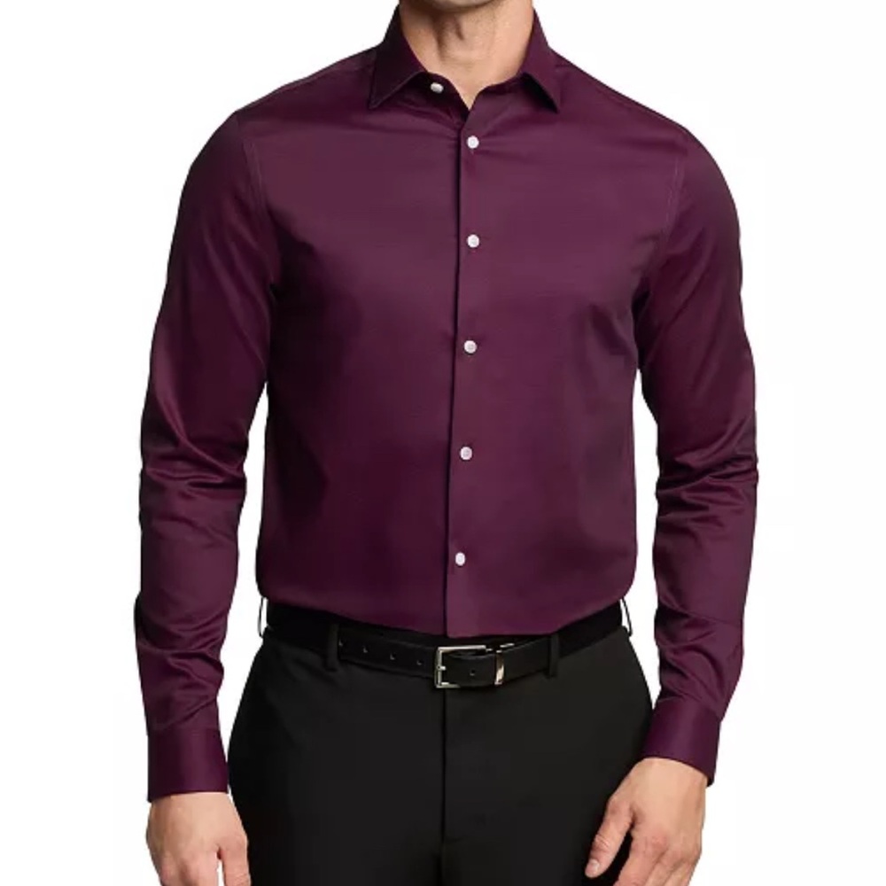 Michael Kors Men's Slim Fit Airsoft Stretch Dress Shirt